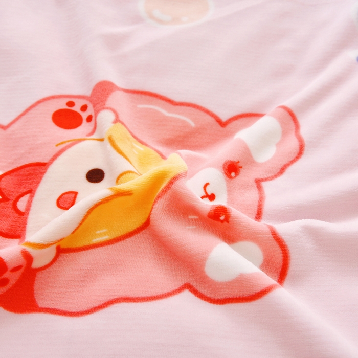 91家纺网 家纺一手货源 找家纺 吉咪兔 2025新款儿童卡通牛奶绒双面绒幼儿园被子三件套六件套保暖被褥被套 可爱女孩