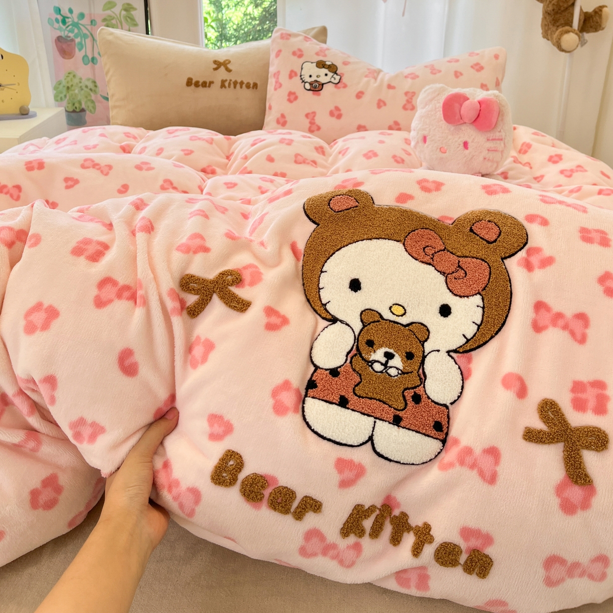 91家纺网 家纺一手货源 找家纺 （总）如一 2025新款卡通毛巾绣系列牛奶绒四件套第一批