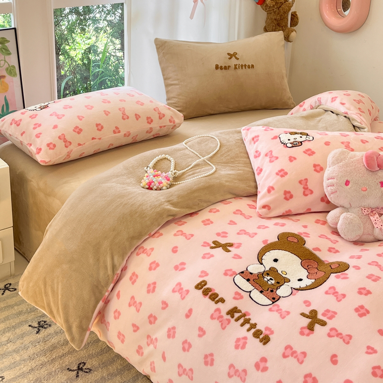 91家纺网 家纺一手货源 找家纺 （总）如一 2025新款卡通毛巾绣系列牛奶绒四件套第一批