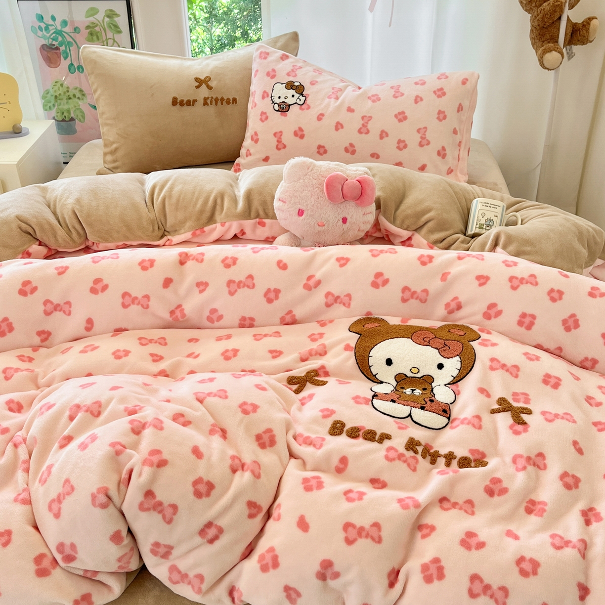 91家纺网 家纺一手货源 找家纺 （总）如一 2025新款卡通毛巾绣系列牛奶绒四件套第一批