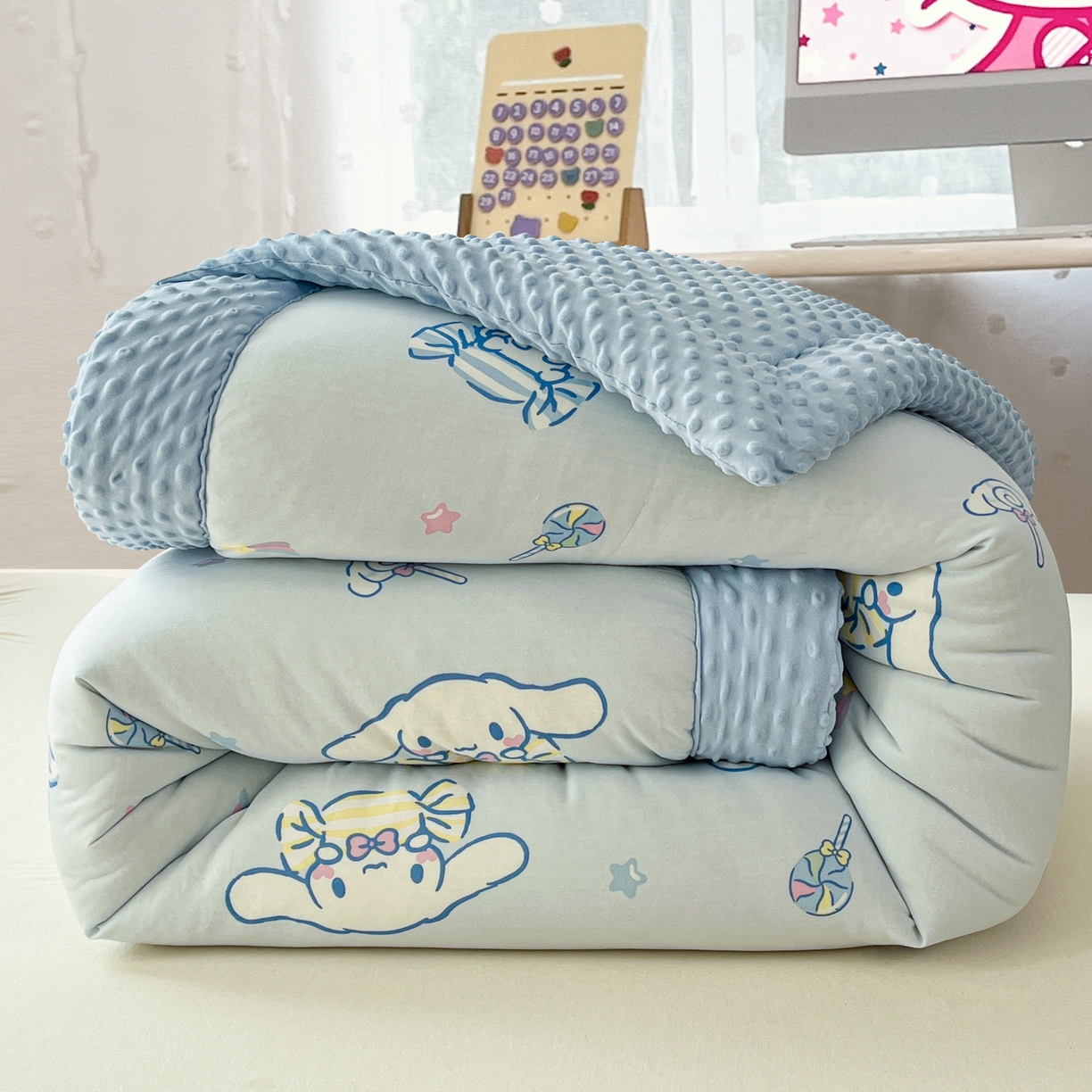 91家纺网 家纺一手货源 找家纺 （总）花满路 2025新款儿童秋冬豆豆被