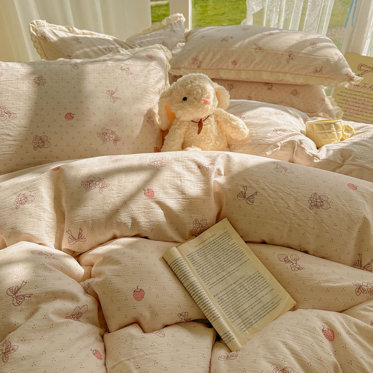 91家纺网 家纺一手货源 找家纺 （总）颜选 2025新款全棉纯棉花边款四件套