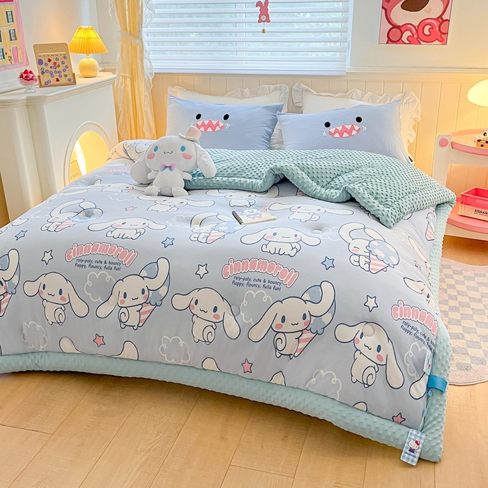 91家纺网 家纺一手货源 找家纺 花满路 2025新款儿童秋冬豆豆被玉桂狗