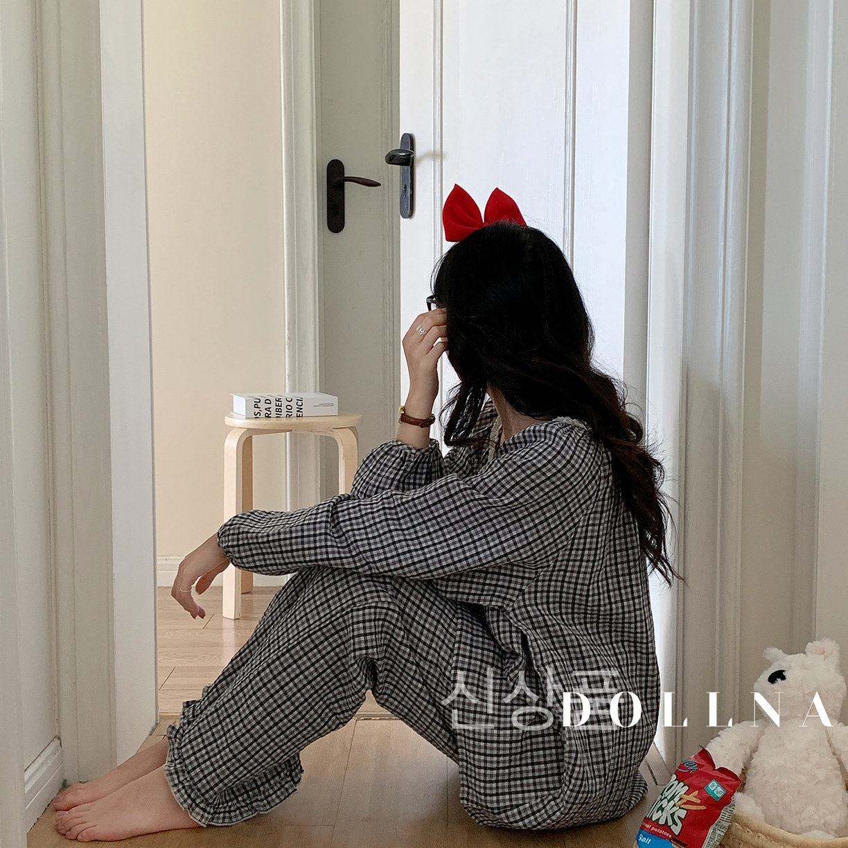 91家纺网 家纺一手货源 找家纺 （总）多乐娜 2025新款法式纯棉厚织双层纱睡衣家居服套装（会员-5元）