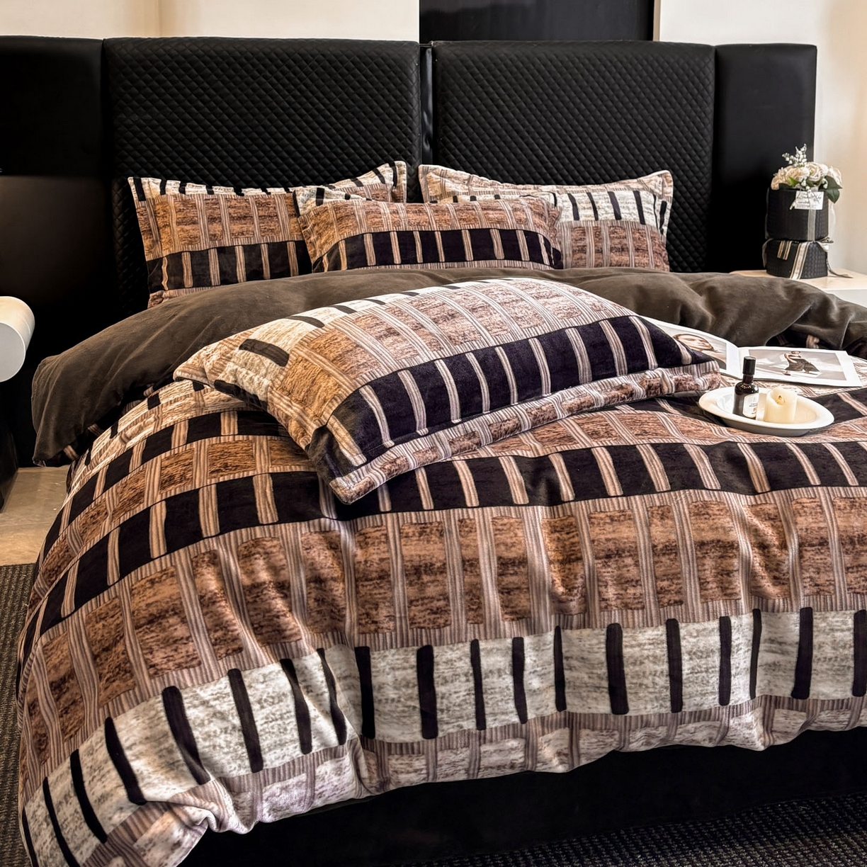 91家纺网 家纺一手货源 找家纺 （总）首尔家纺 2025新款牛奶绒轻奢简约款四件套