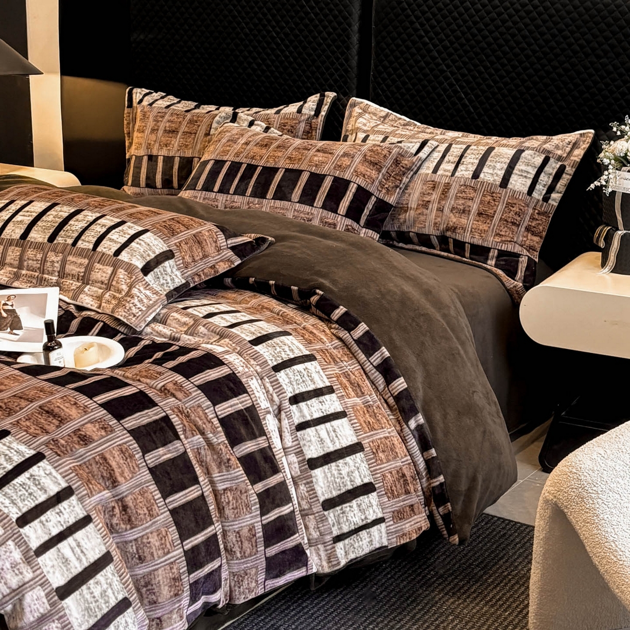 91家纺网 家纺一手货源 找家纺 （总）首尔家纺 2025新款牛奶绒轻奢简约款四件套