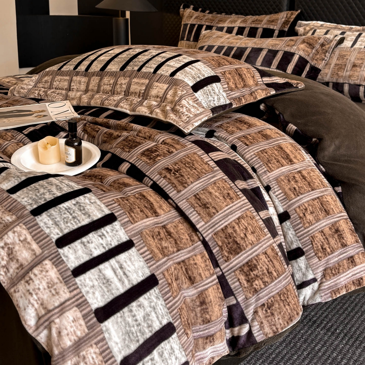 91家纺网 家纺一手货源 找家纺 （总）首尔家纺 2025新款牛奶绒轻奢简约款四件套