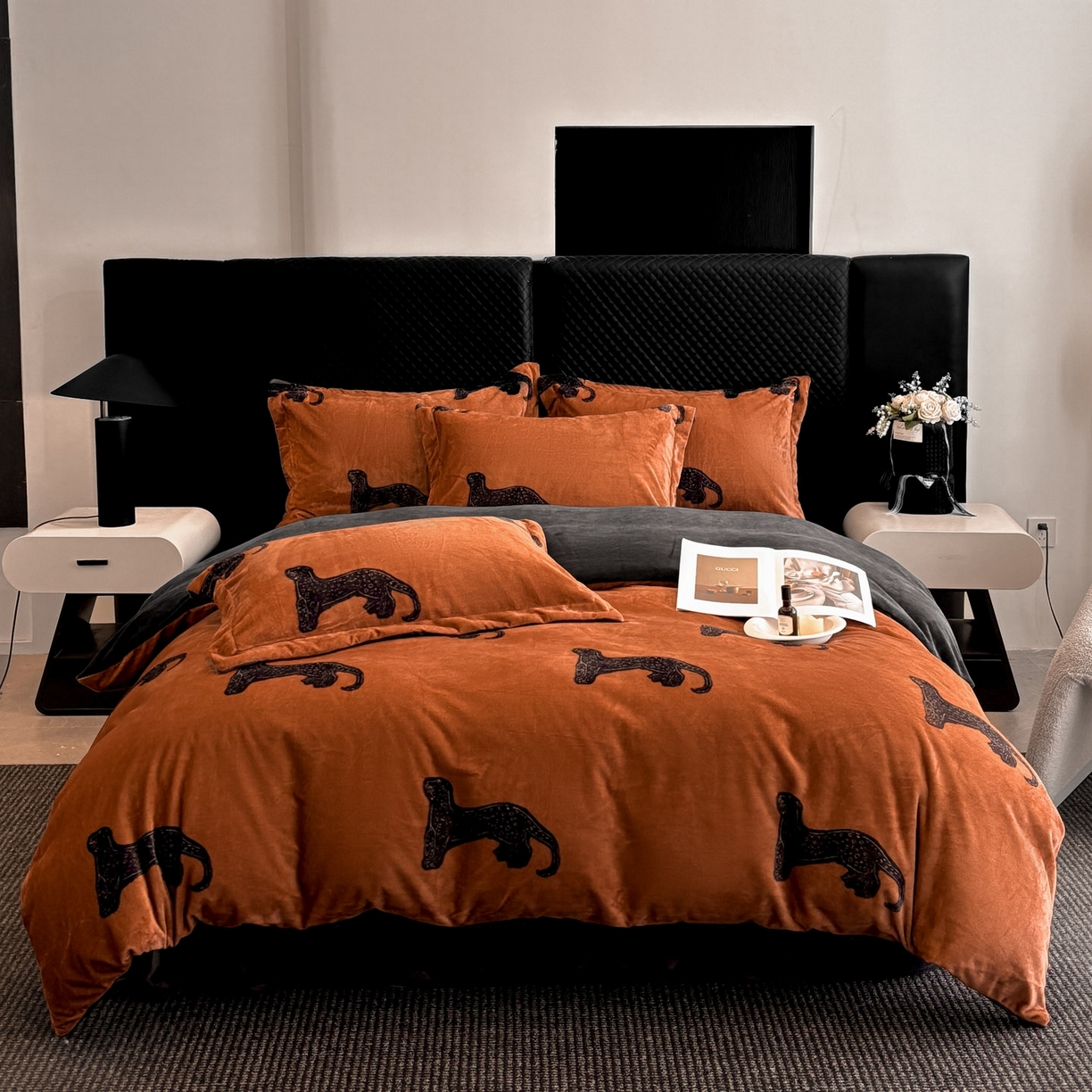 91家纺网 家纺一手货源 找家纺 首尔家纺 2025新款牛奶绒轻奢简约款四件套 传奇