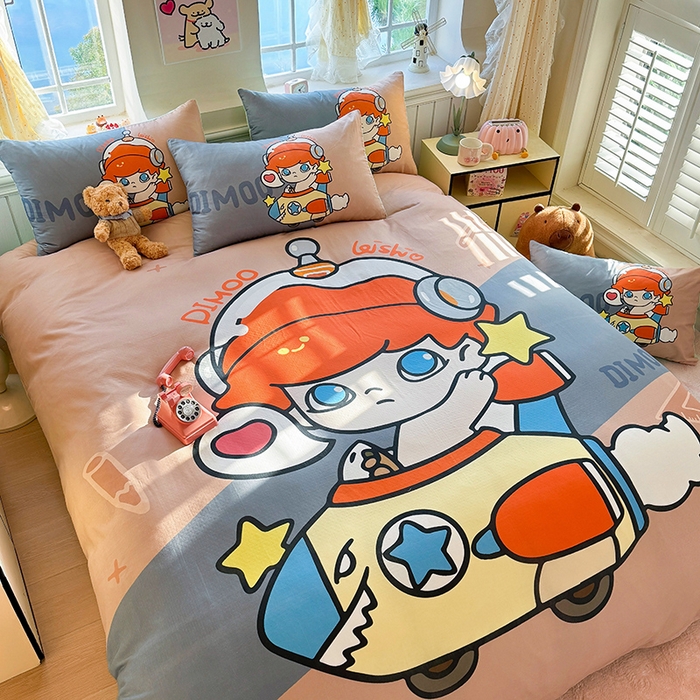 91家纺网 家纺一手货源 找家纺 （总）馨语家居 2025新款全棉双层纱四件套