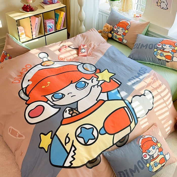 91家纺网 家纺一手货源 找家纺 （总）馨语家居 2025新款全棉双层纱四件套