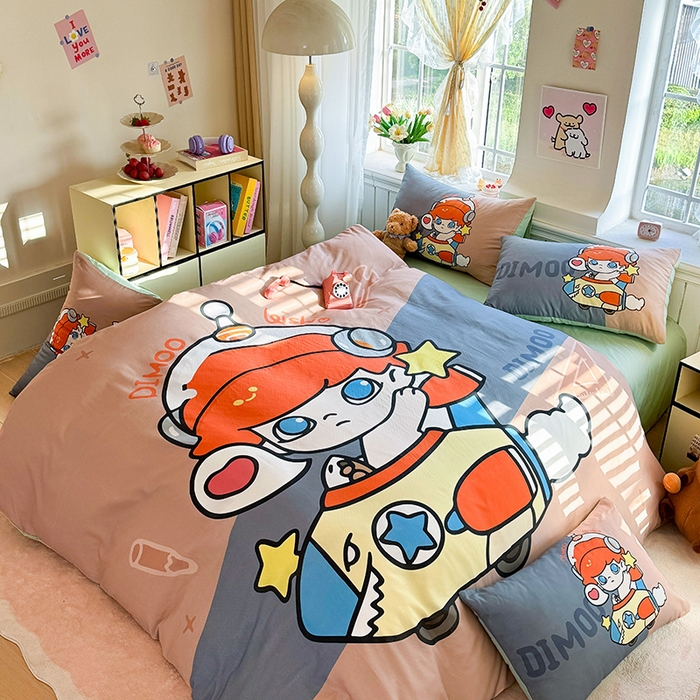 91家纺网 家纺一手货源 找家纺 （总）馨语家居 2025新款全棉双层纱四件套