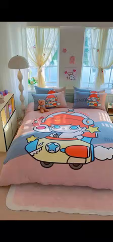 91家纺网 家纺一手货源 找家纺 （总）馨语家居 2025新款全棉双层纱四件套