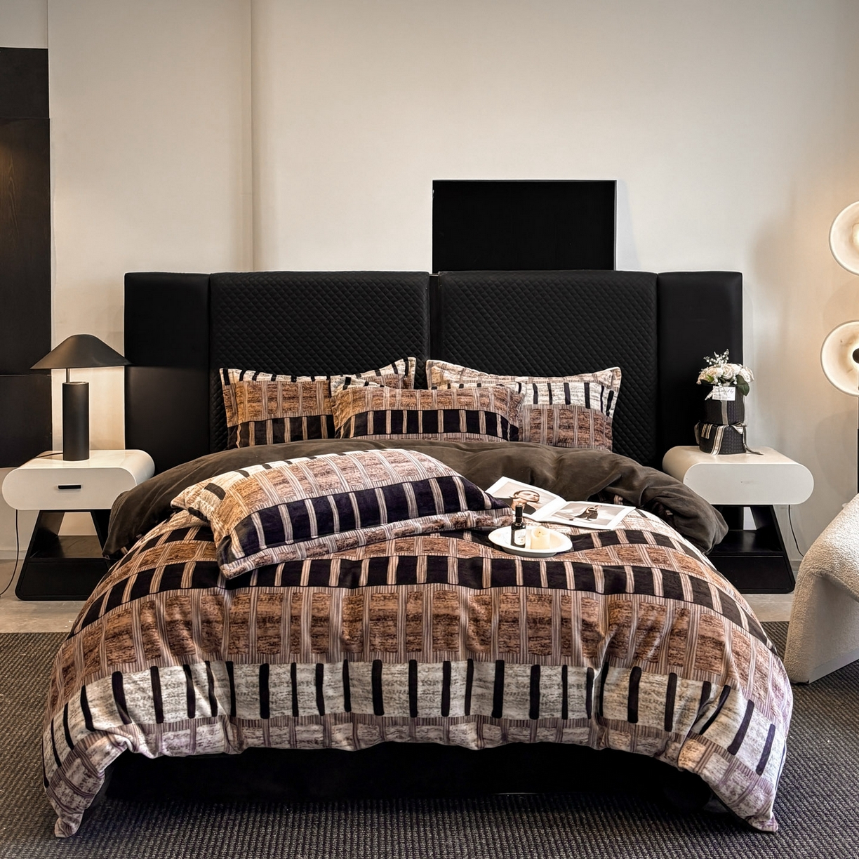 91家纺网 家纺一手货源 找家纺 （总）首尔家纺 2025新款牛奶绒轻奢简约款四件套