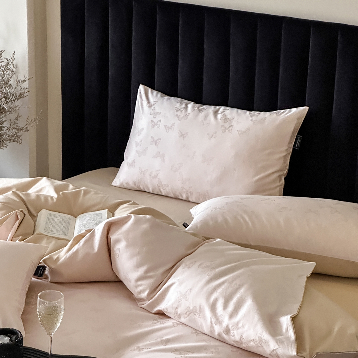 91家纺网 家纺一手货源 找家纺 （总）三味舒屋 2025新款素织静奢系列50支全棉提花磨毛四件套