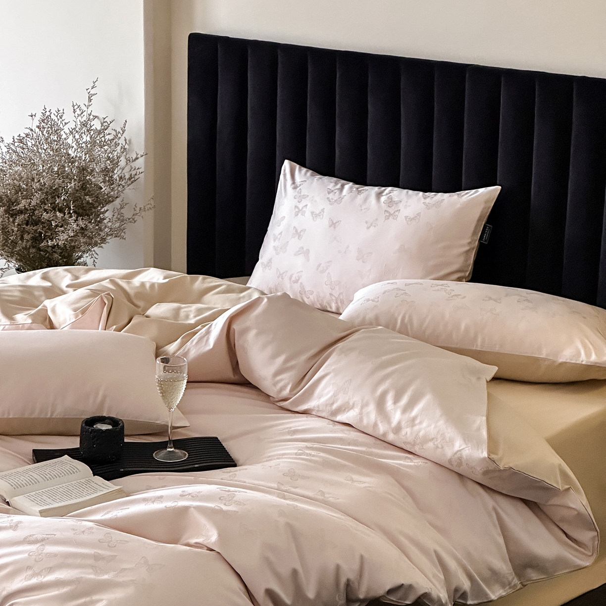 91家纺网 家纺一手货源 找家纺 （总）三味舒屋 2025新款素织静奢系列50支全棉提花磨毛四件套