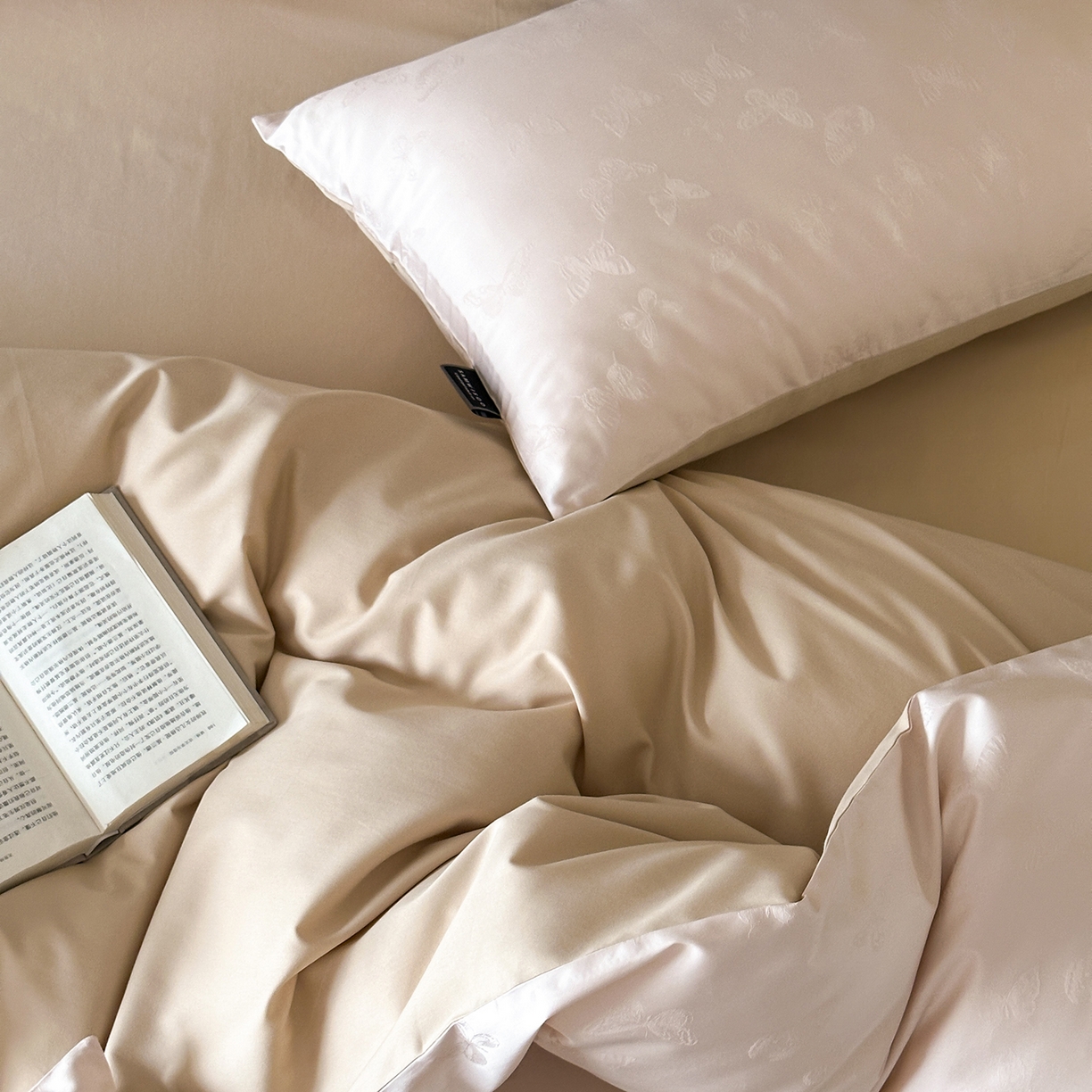 91家纺网 家纺一手货源 找家纺 （总）三味舒屋 2025新款素织静奢系列50支全棉提花磨毛四件套