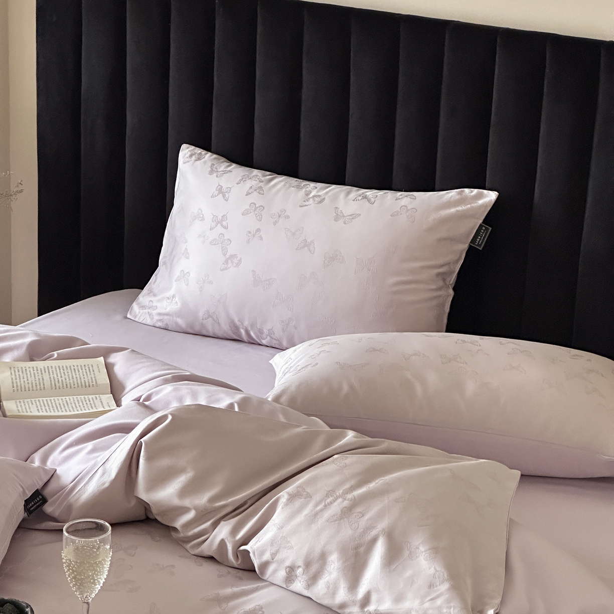 91家纺网 家纺一手货源 找家纺 三味舒屋 2025新款素织静奢系列50支全棉提花磨毛四件套 贝妮紫