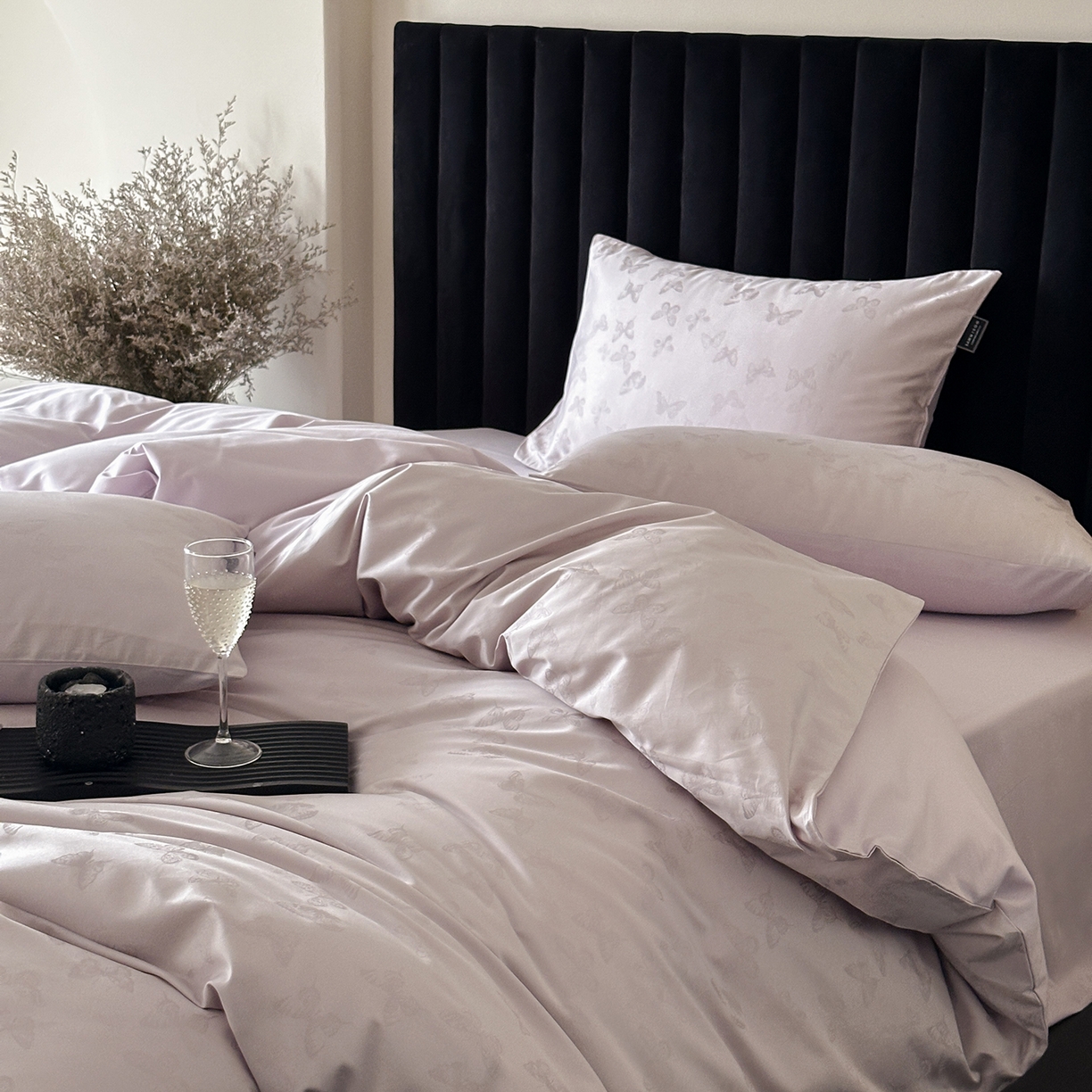 91家纺网 家纺一手货源 找家纺 （总）三味舒屋 2025新款素织静奢系列50支全棉提花磨毛四件套