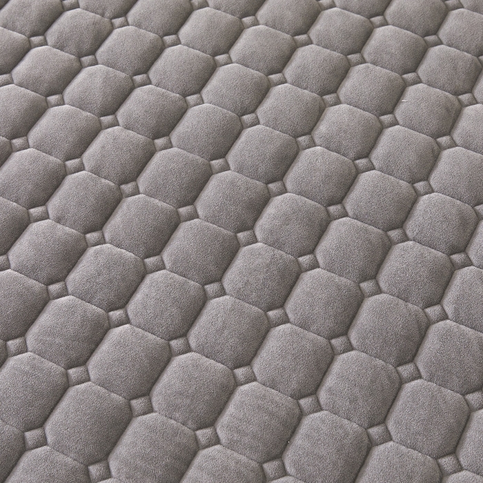 91家纺网 家纺一手货源 找家纺 丽诺床垫 2025新款德芙绒记忆棉两用5厘米床垫垫子 灰色