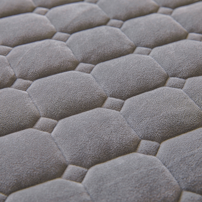 91家纺网 家纺一手货源 找家纺 丽诺床垫 2025新款德芙绒记忆棉两用5厘米床垫垫子 灰色