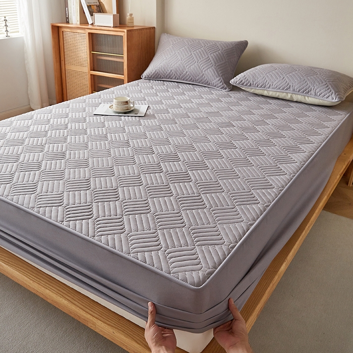 91家纺网 家纺一手货源 找家纺 （总）盛眠家纺 2025新款水洗棉磨毛夹棉床笠-雅格系列