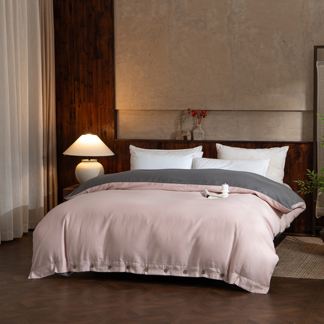 91家纺网 家纺一手货源 找家纺 （总）春皖家纺 2025新款全棉水洗提花磨毛单被套-风格一