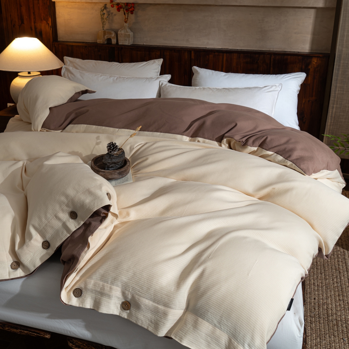 91家纺网 家纺一手货源 找家纺 （总）春皖家纺 2025新款全棉水洗提花磨毛单被套-风格一