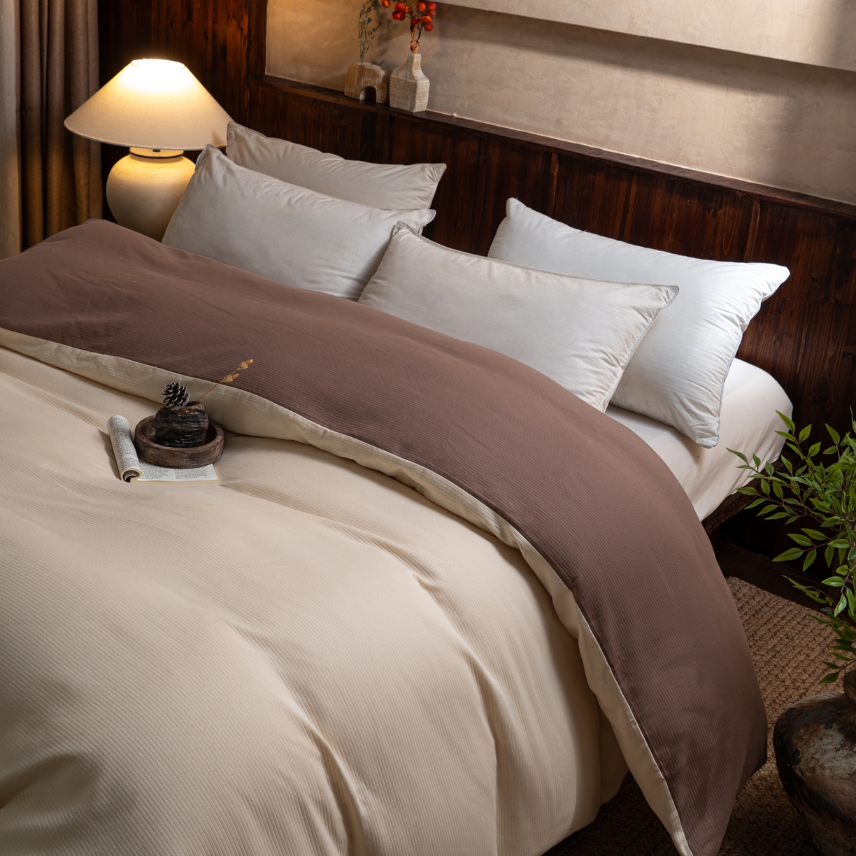 91家纺网 家纺一手货源 找家纺 （总）春皖家纺 2025新款全棉水洗提花磨毛单被套-风格一