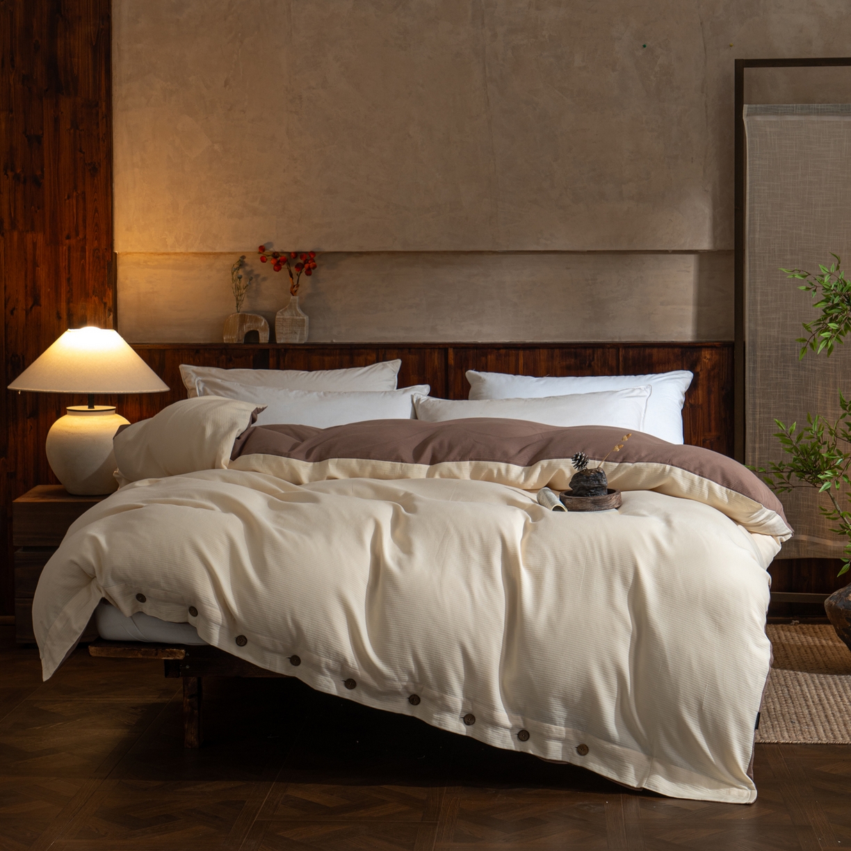 91家纺网 家纺一手货源 找家纺 （总）春皖家纺 2025新款全棉水洗提花磨毛单被套-风格一