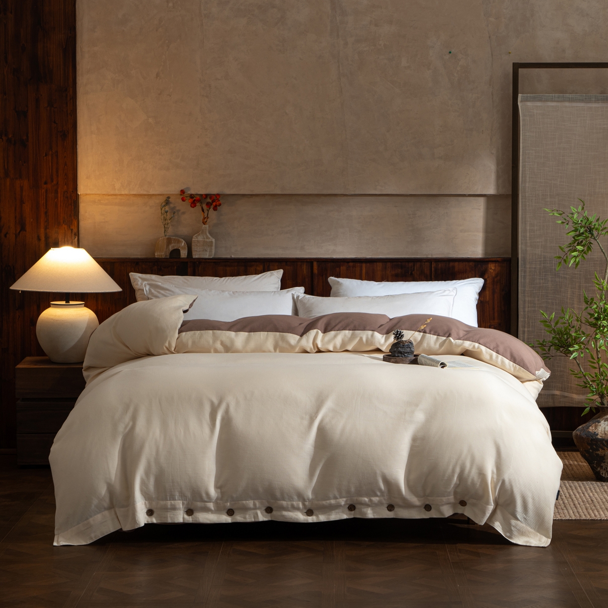 91家纺网 家纺一手货源 找家纺 （总）春皖家纺 2025新款全棉水洗提花磨毛单被套-风格一