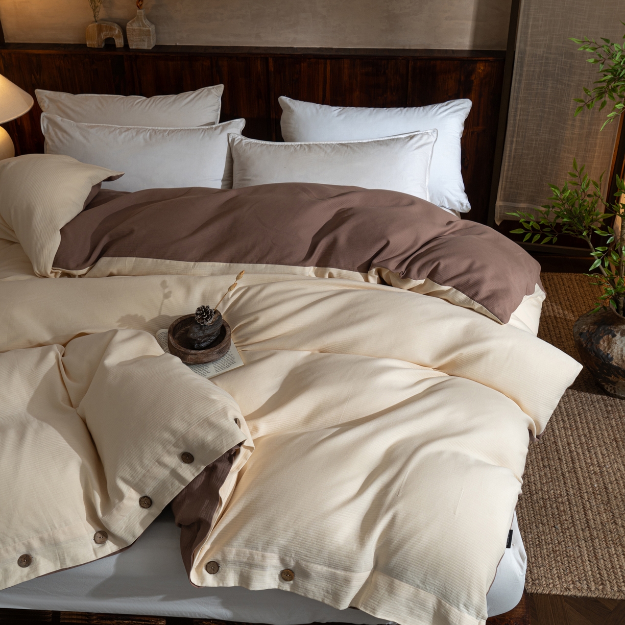 91家纺网 家纺一手货源 找家纺 （总）春皖家纺 2025新款全棉水洗提花磨毛单被套-风格一