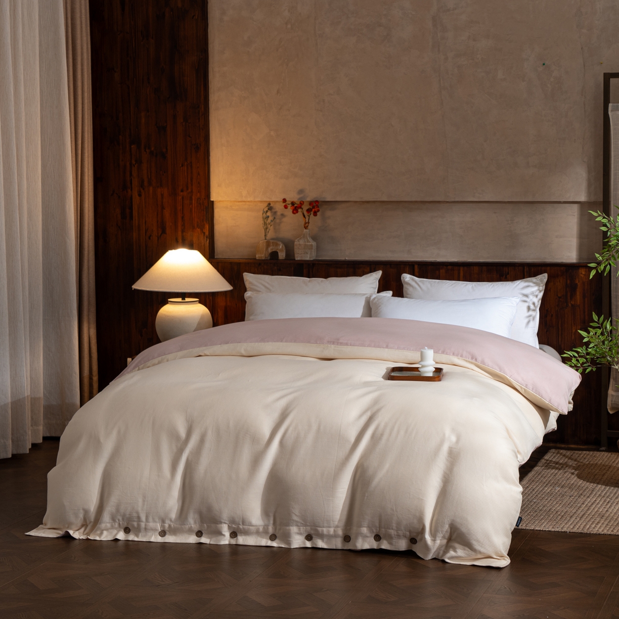 91家纺网 家纺一手货源 找家纺 （总）春皖家纺 2025新款全棉水洗提花磨毛单被套-风格一