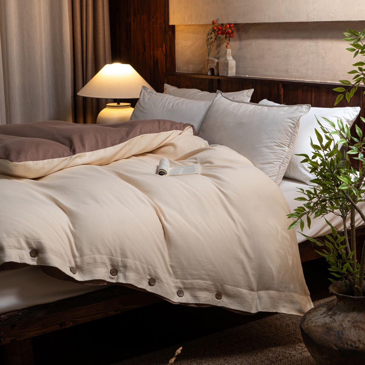 91家纺网 家纺一手货源 找家纺 （总）春皖家纺 2025新款全棉水洗提花磨毛单被套-风格一