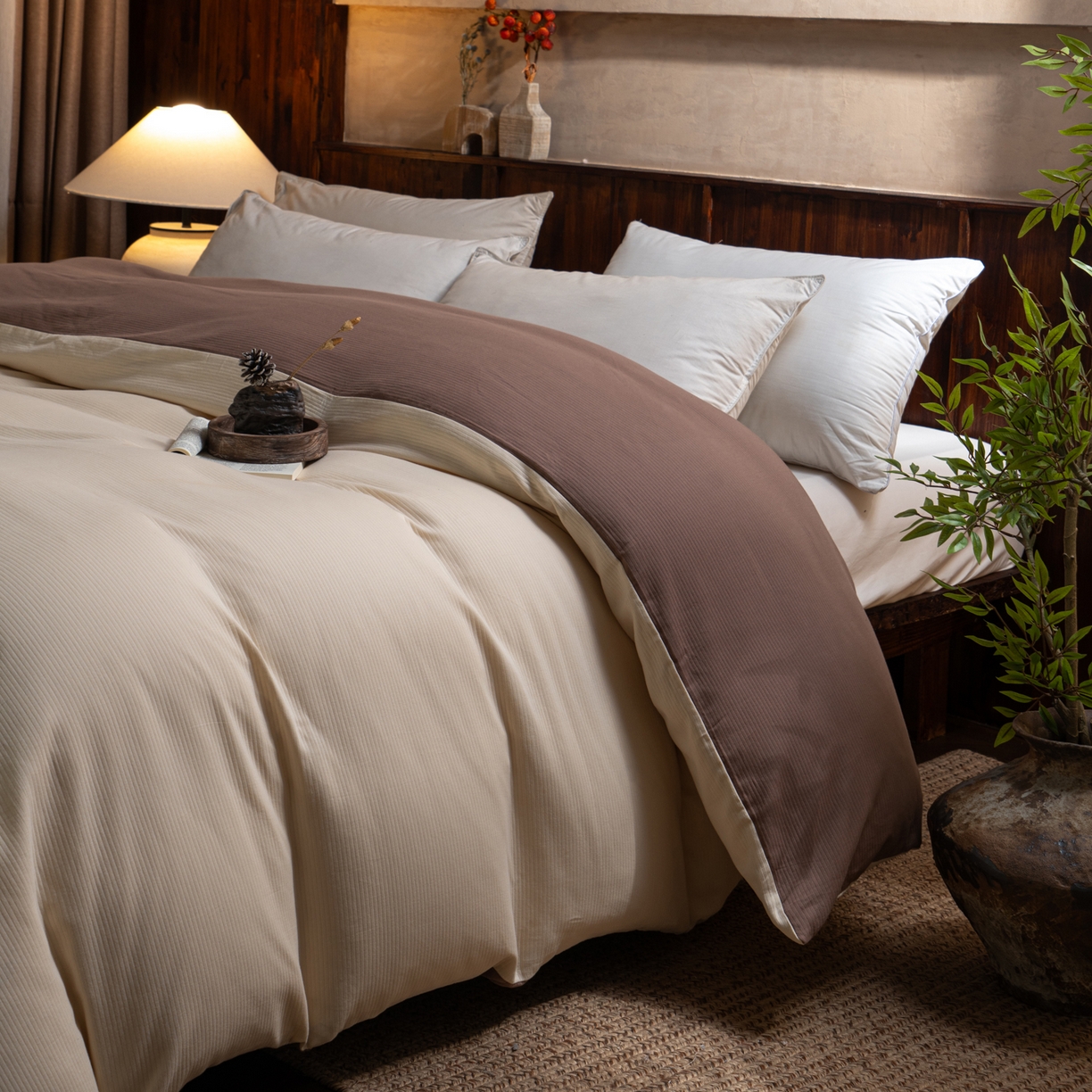 91家纺网 家纺一手货源 找家纺 （总）春皖家纺 2025新款全棉水洗提花磨毛单被套-风格一