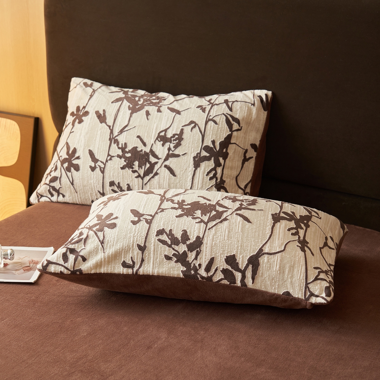 91家纺网 家纺一手货源 找家纺 吾秀家居 绒城  230克美拉德数码绒四件套 牛奶绒四件套 - 暖秋系列 境玉森林