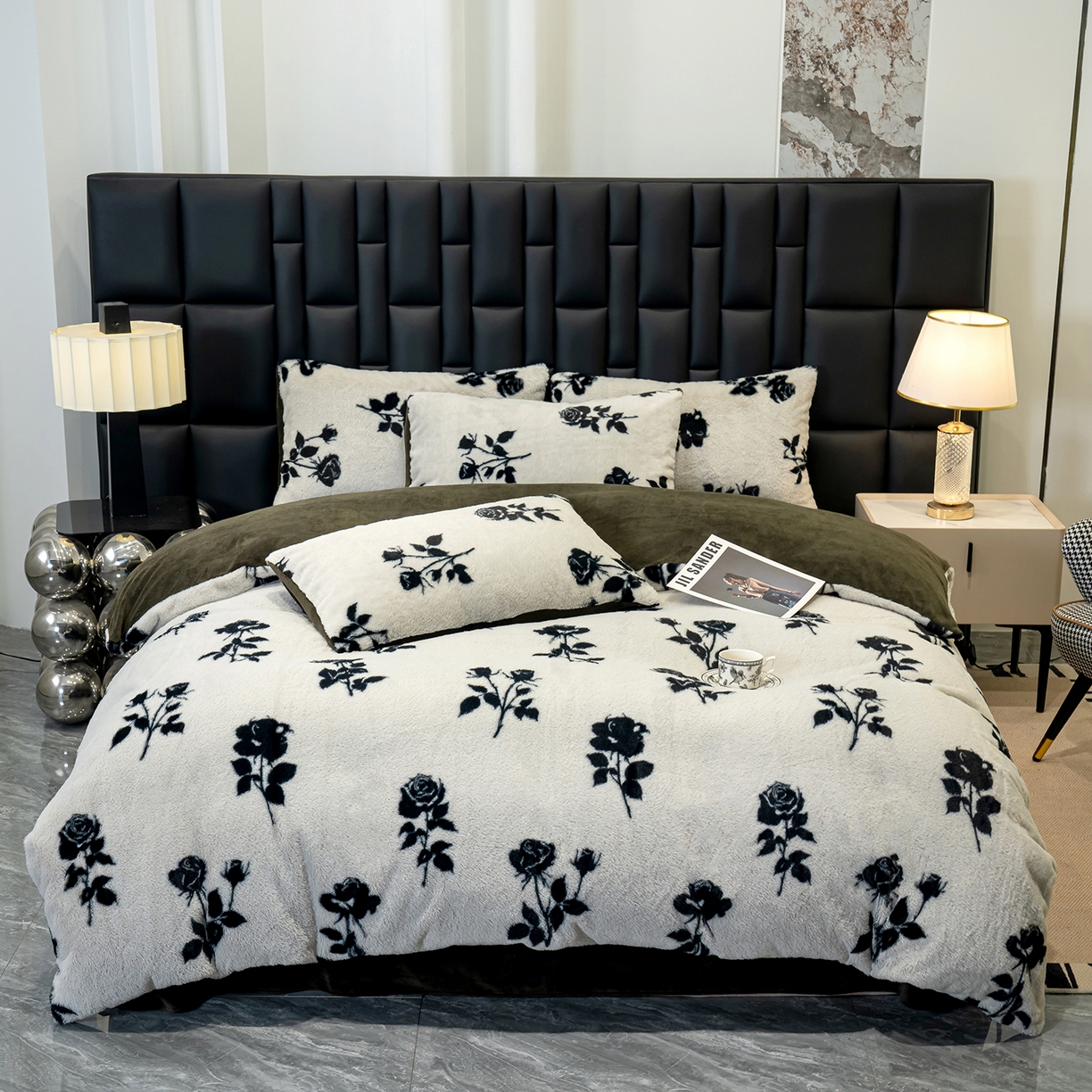 91家纺网 家纺一手货源 找家纺 （总）豫见家纺 2025新款法式美拉德高克重兔毛床单款四件套兔毛简单款