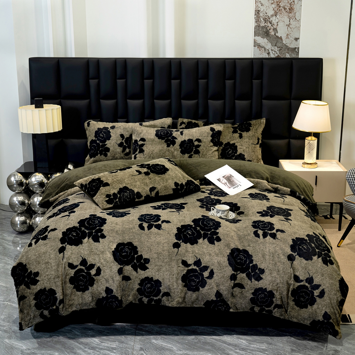 91家纺网 家纺一手货源 找家纺 （总）豫见家纺 2025新款法式美拉德高克重兔毛床单款四件套兔毛简单款