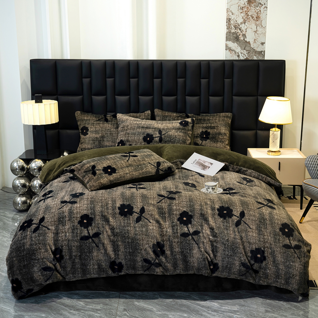 91家纺网 家纺一手货源 找家纺 （总）豫见家纺 2025新款法式美拉德高克重兔毛床单款四件套兔毛简单款