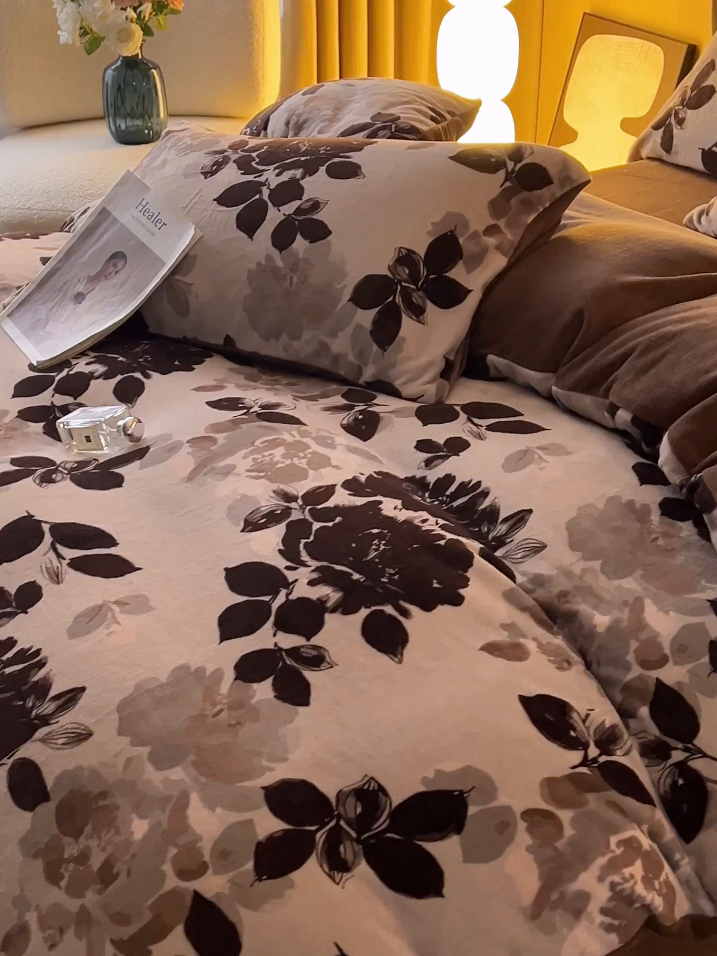 91家纺网 家纺一手货源 找家纺 吾秀家居 绒城  230克美拉德数码绒四件套 牛奶绒四件套 - 暖秋系列 罗曼庄园