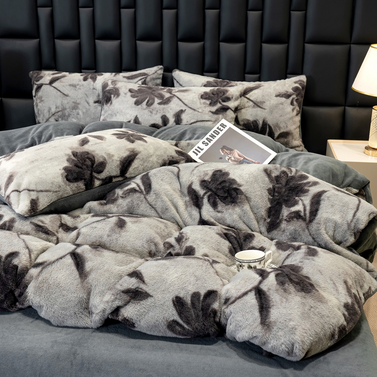 91家纺网 家纺一手货源 找家纺 豫见家纺 2025新款法式美拉德高克重兔毛床单款四件套兔毛简单款 奥黛丽