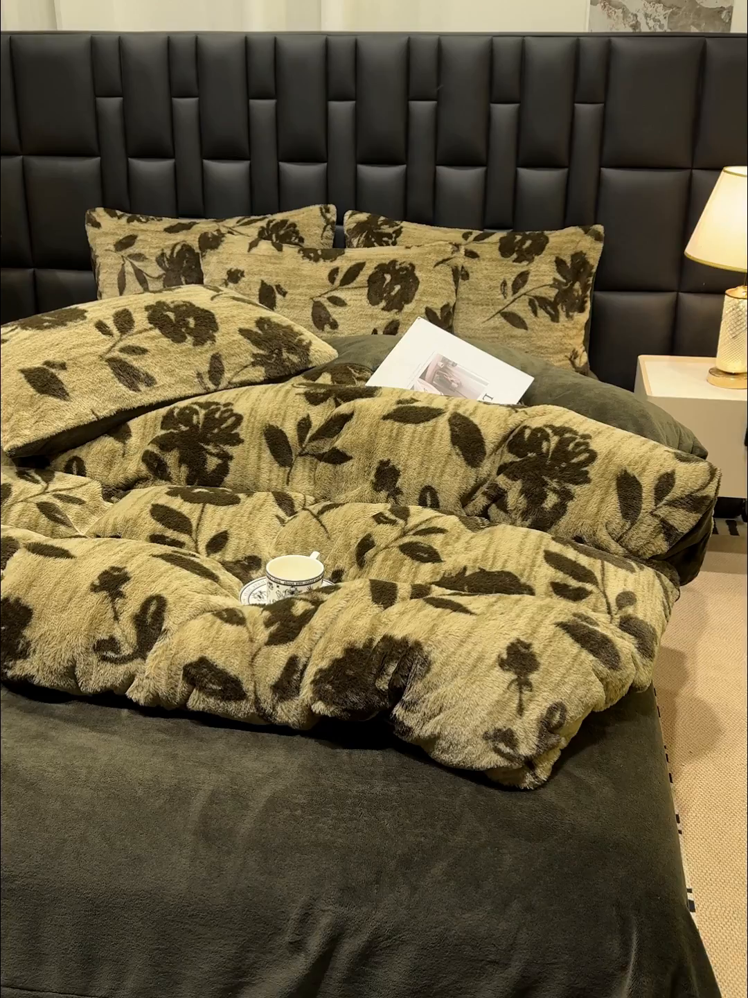 91家纺网 家纺一手货源 找家纺 豫见家纺 2025新款法式美拉德高克重兔毛床单款四件套兔毛简单款 繁花