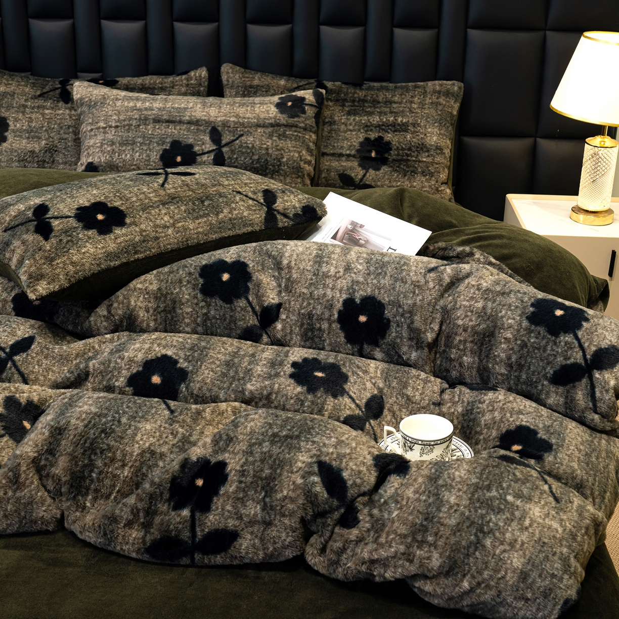 91家纺网 家纺一手货源 找家纺 豫见家纺 2025新款法式美拉德高克重兔毛床单款四件套兔毛简单款 盛放