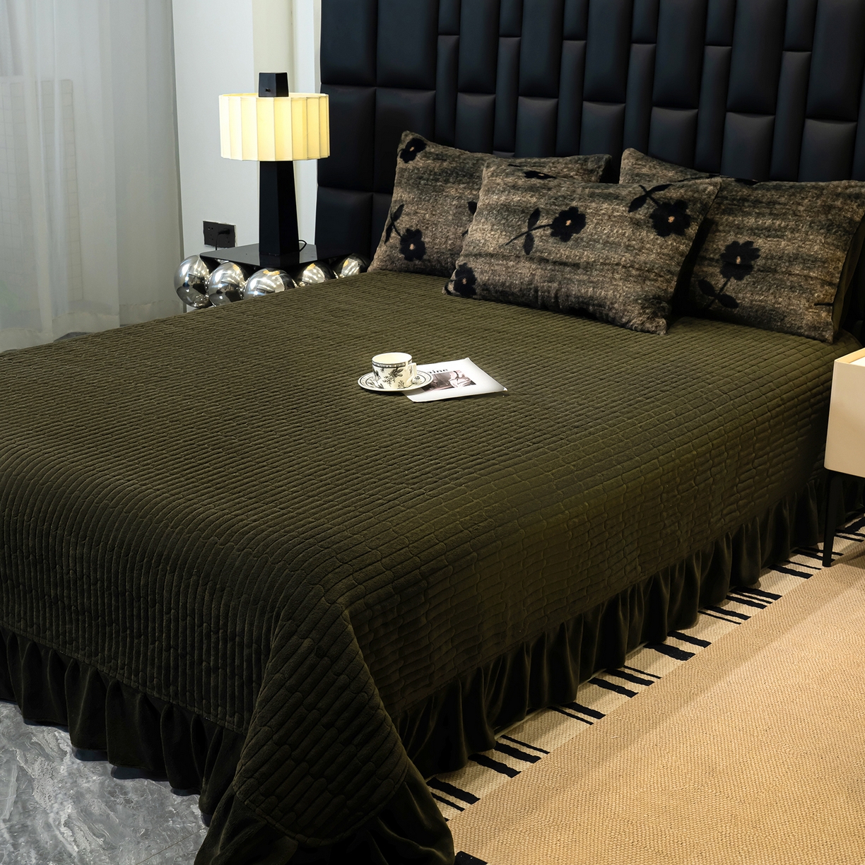 91家纺网 家纺一手货源 找家纺 豫见家纺 2025新款法式美拉德高克重兔毛床单款四件套兔毛简单款 盛放