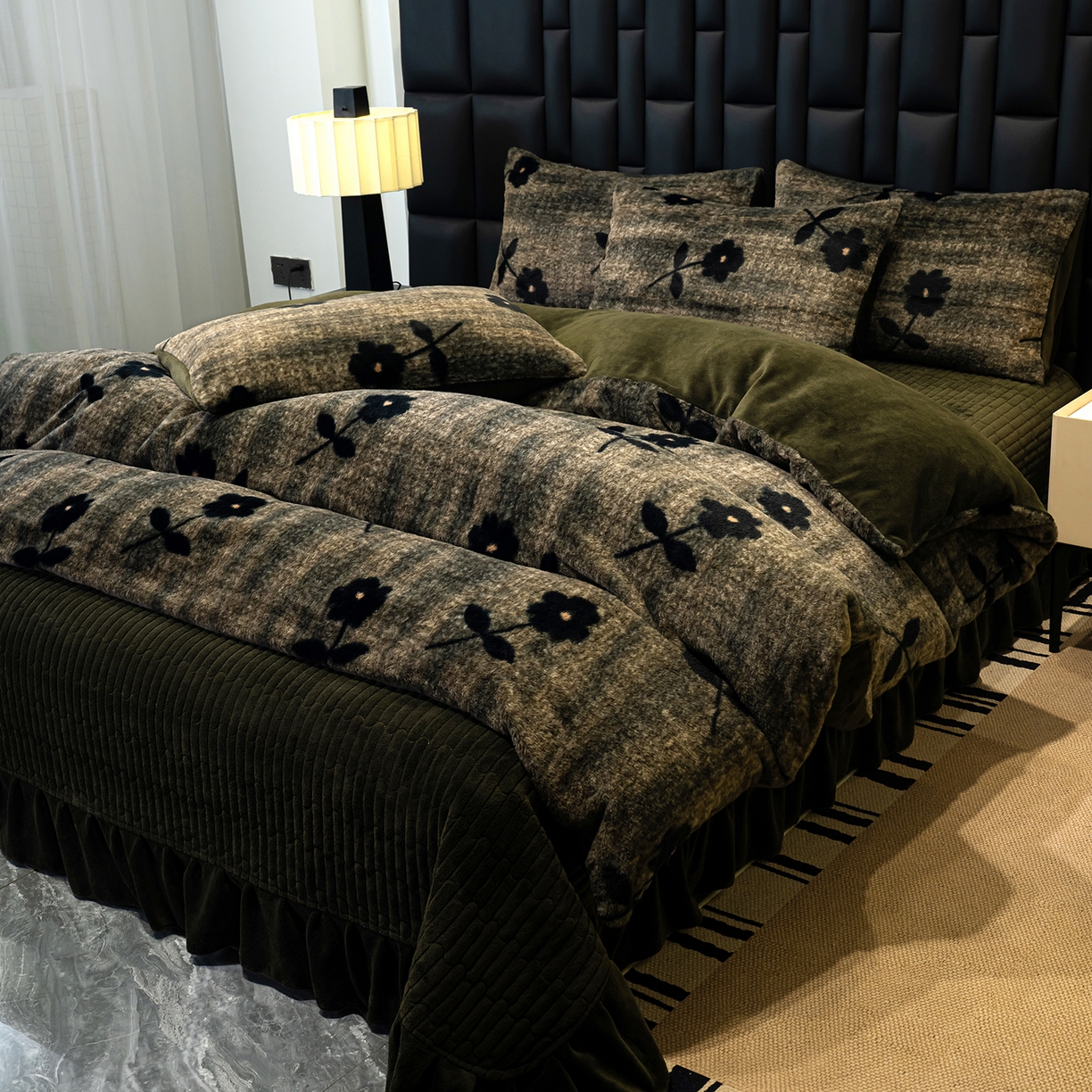 91家纺网 家纺一手货源 找家纺 豫见家纺 2025新款法式美拉德高克重兔毛床单款四件套兔毛简单款 盛放