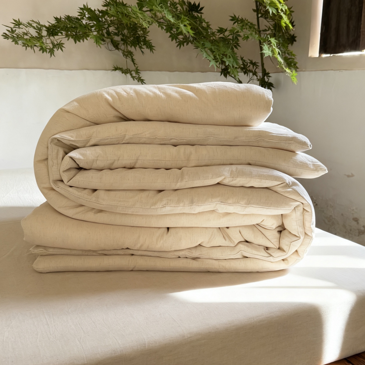 91家纺网 家纺一手货源 找家纺 （总）例外 2025新款A类色织亚麻提花水洗棉被子被芯（会员-10元）