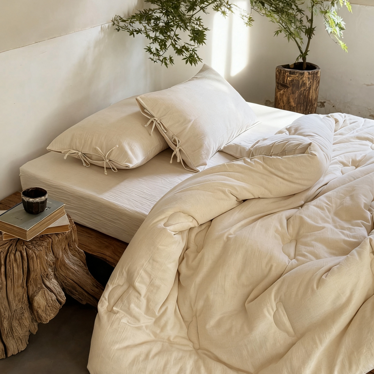 91家纺网 家纺一手货源 找家纺 （总）例外 2025新款A类色织亚麻提花水洗棉被子被芯（会员-10元）