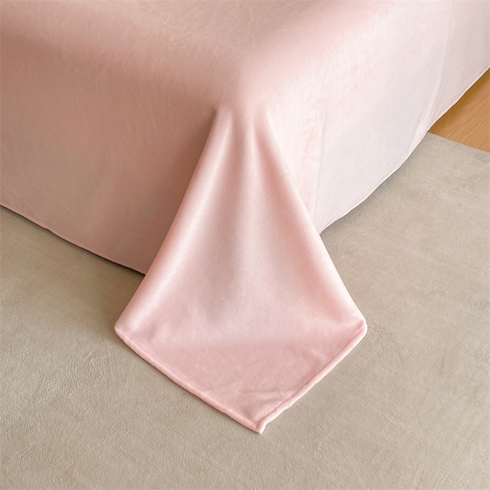 91家纺网 家纺一手货源 找家纺 梦舒羽 2025新款A类230克全消光刺绣贴布牛奶绒四件套学生宿舍床单款床上用品套件 吐司萌宠-苏漫粉