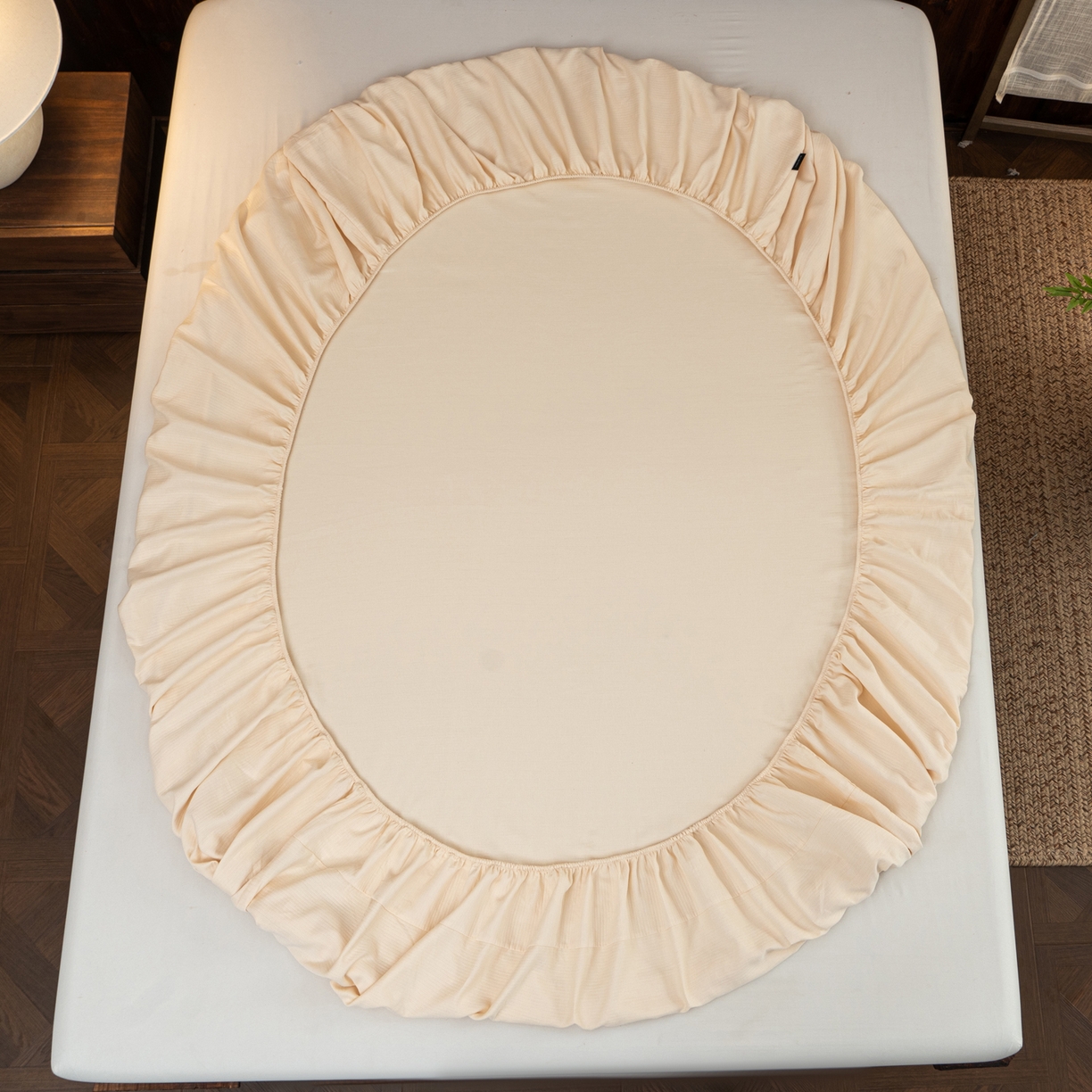 91家纺网 家纺一手货源 找家纺 （总）春皖家纺 2025新款全棉水洗提花磨毛单床笠-风格一