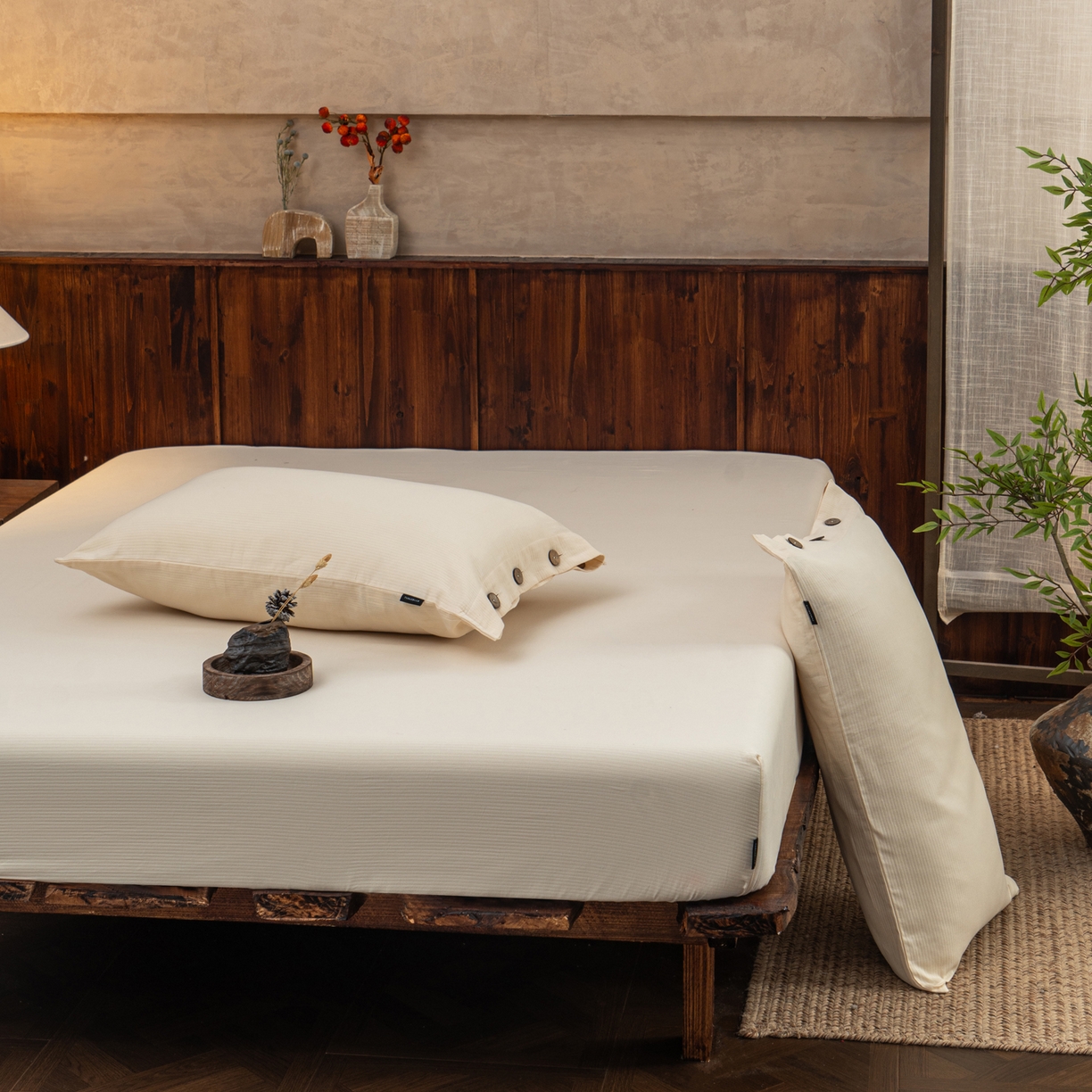 91家纺网 家纺一手货源 找家纺 （总）春皖家纺 2025新款全棉水洗提花磨毛单床笠-风格一