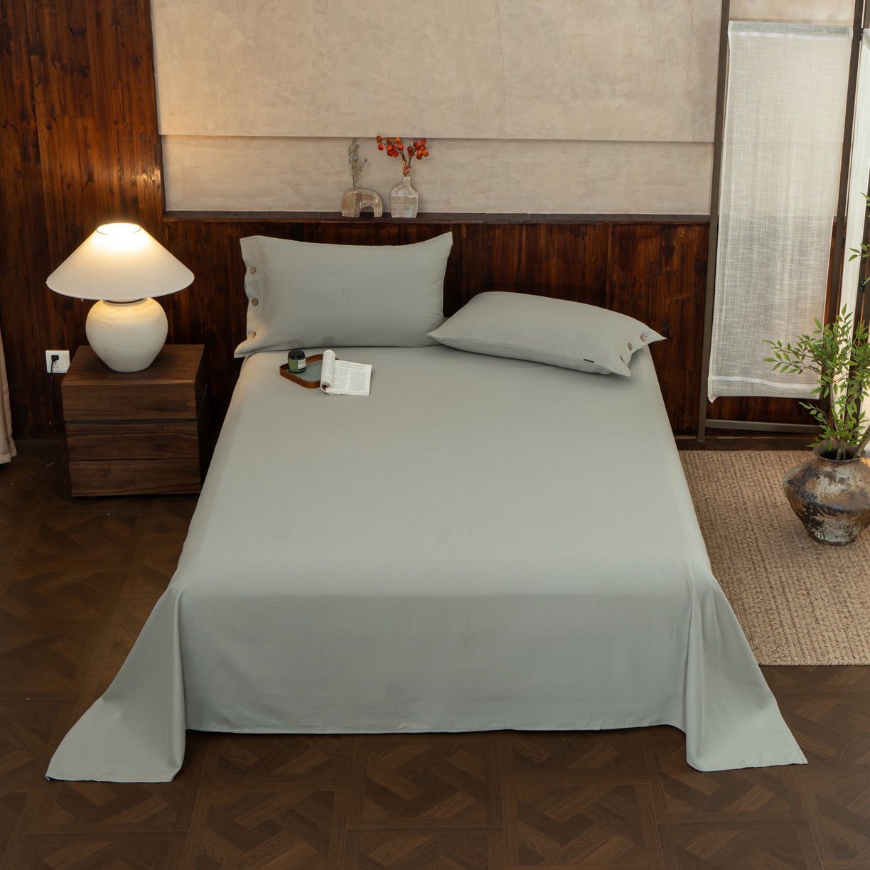 91家纺网 家纺一手货源 找家纺 （总）春皖家纺 2025新款全棉水洗提花磨毛单床单-风格一